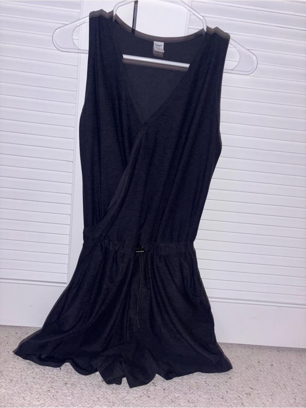 Old Navy Black Sleeveless Wrap Romper
